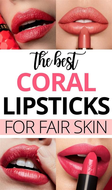 coral lipstick for fair skin.